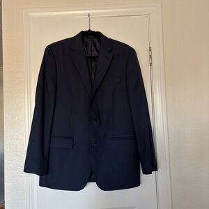 Lauren Ralph Lauren Dark Blue Houndstooth Sport Coat 39R